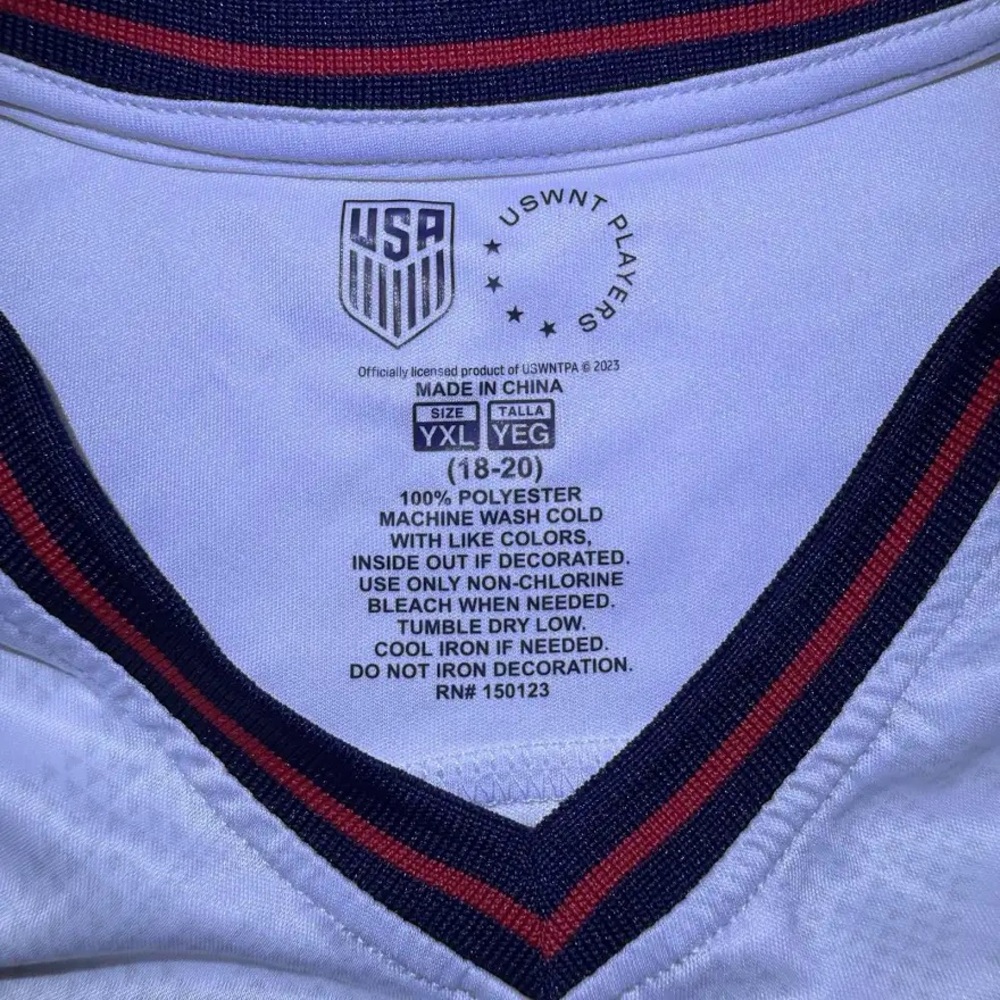 U.S. Soccer USWNT YOUTH XL 18-20 Game Jersey Girls- Sophia Smith 11 - Picture 3 of 6